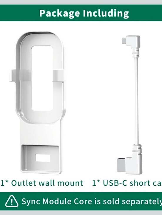 Kidioyo Other - 🖤 Blink Sync Module Core White Outlet Wall Mount & USB-C Short Cable